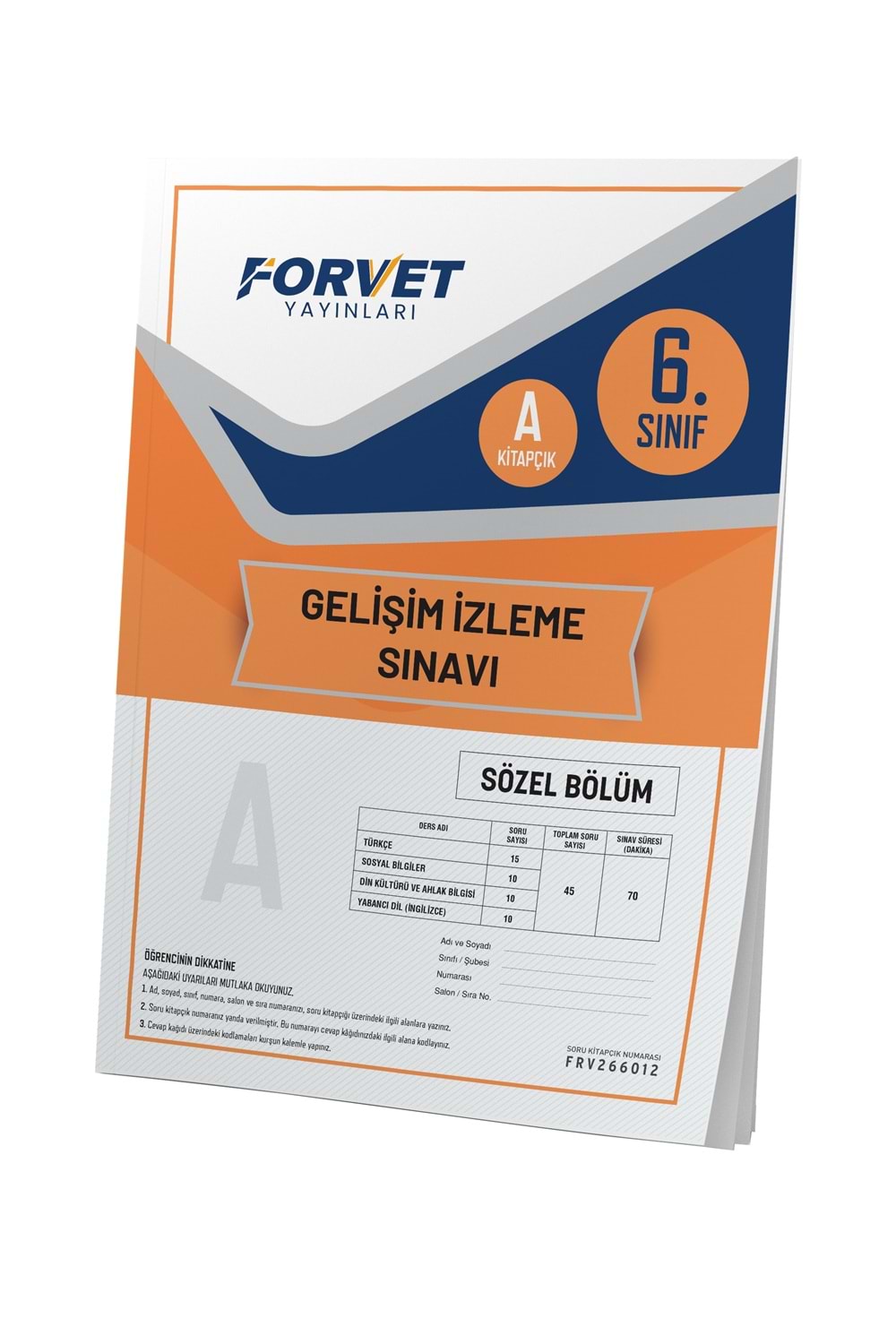 6. Sınıf Forvet Süreç İzleme Sınavı Sözel 1
