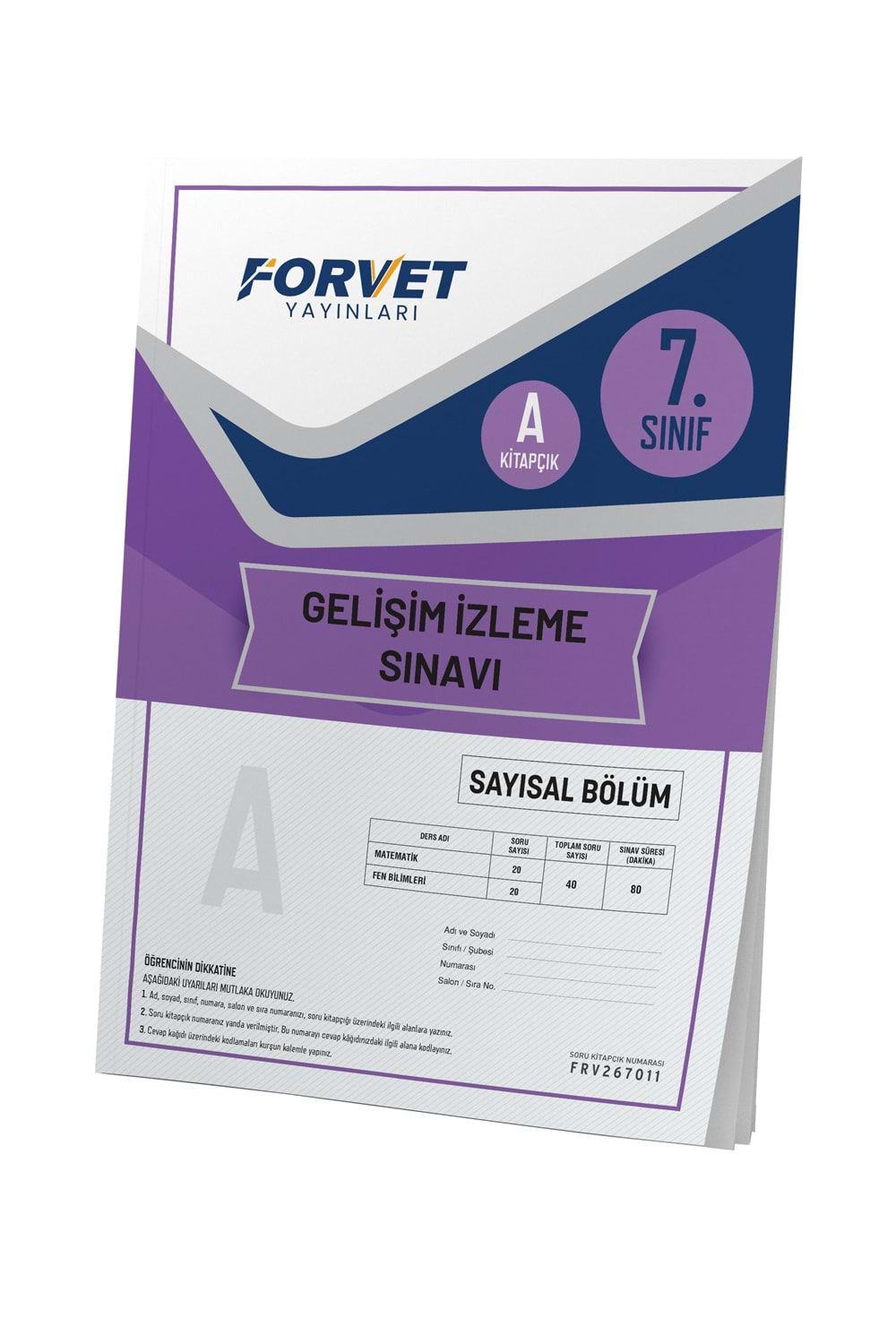 7. Sınıf Forvet Süreç İzleme Sınavı Sayısal 1