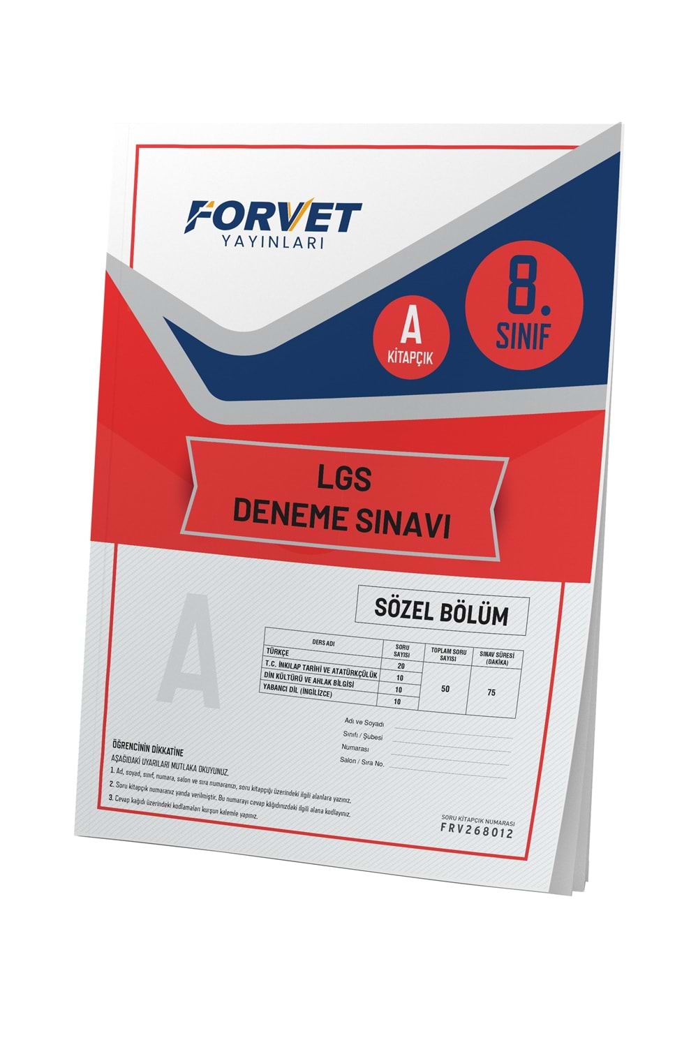 8. Sınıf Forvet Süreç İzleme Sınavı Sözel 1