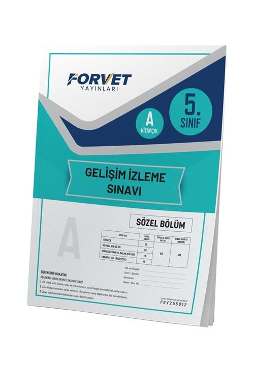 5. Sınıf Forvet Süreç İzleme Sınavı Sözel 1